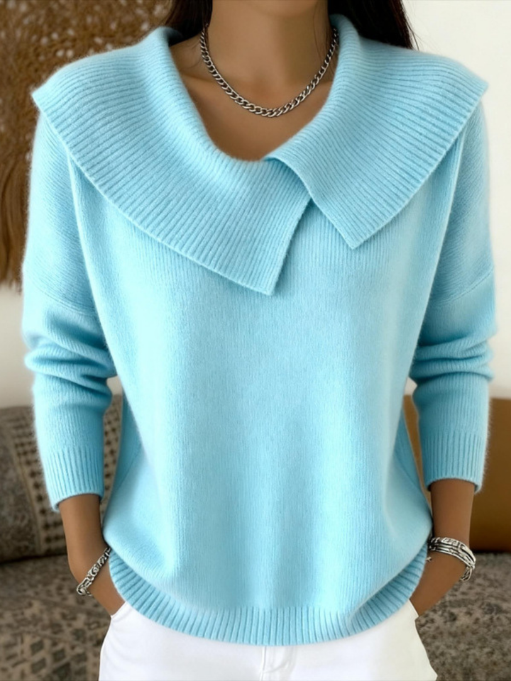 Emilia CozyKnit | Warm Sweater with Soft Collar