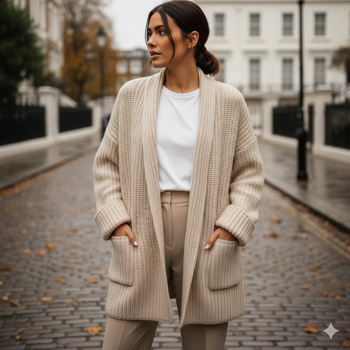 IRENE | Knitted Cardigan in Wool Blend